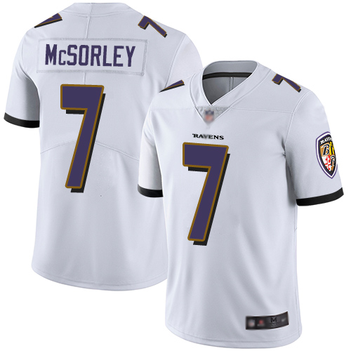 Baltimore Ravens Limited White Men Trace McSorley Road Jersey NFL Football 7 Vapor Untouchable